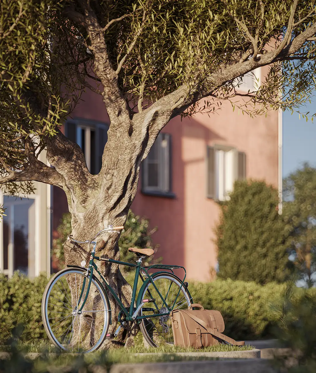 Elegante residenza di lusso a Lucca, Toscana con facciata tonalità pastello e design esterno raffinato in giardino naturale